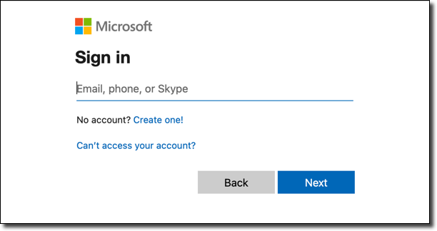 MS Teams login